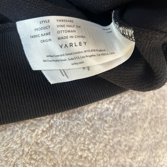 Varley Women's Medium Vine Gold Half Zip Black  Sweatshirt Pullover Oversized - Picture 2 of 8